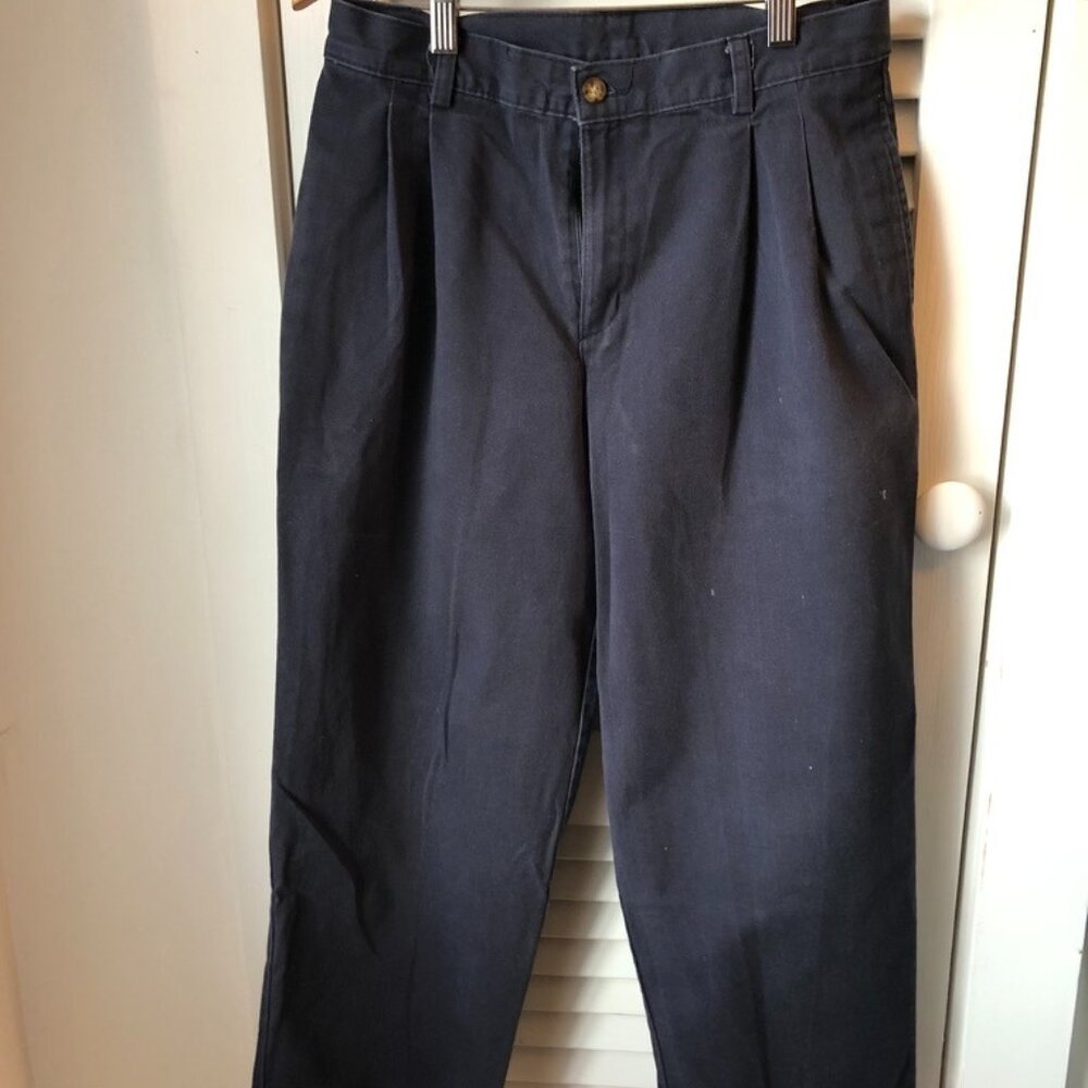 Womens small (kids husky) 24" crop pants - navy blue